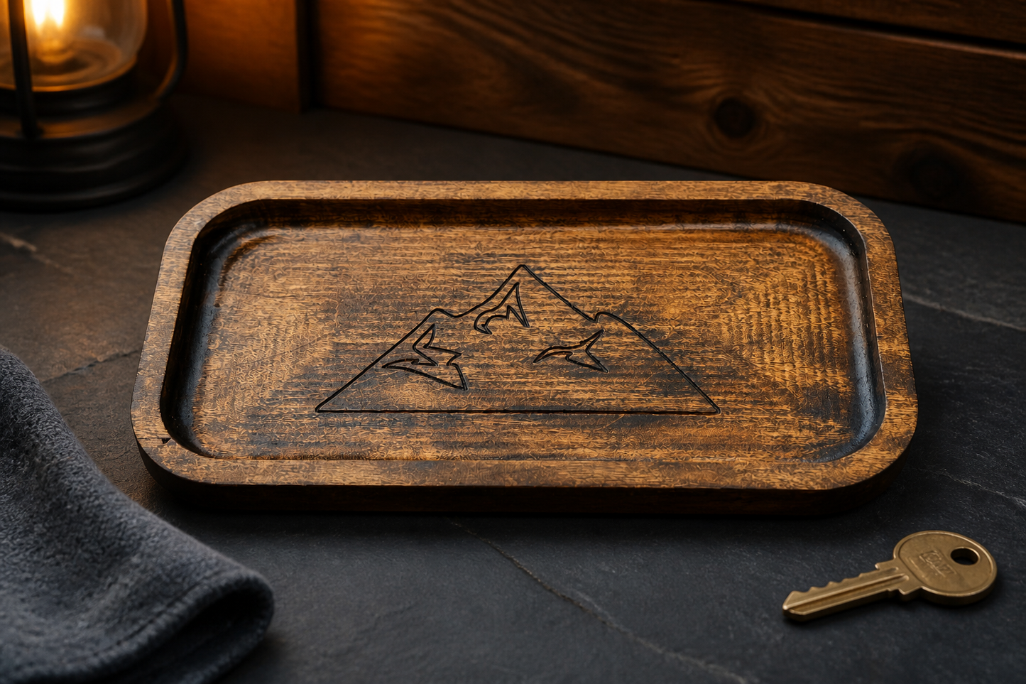 Tray Wooden - Mountain