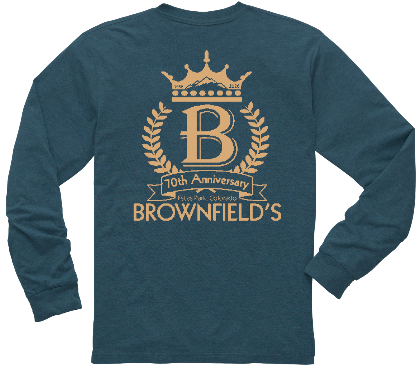Brownfield's 70th Anniversary L/S Tee - Indigo