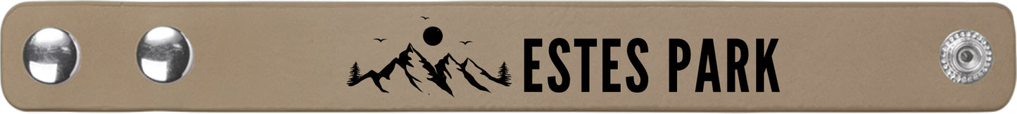 Bracelet Leatherette - Estes Park Mountains