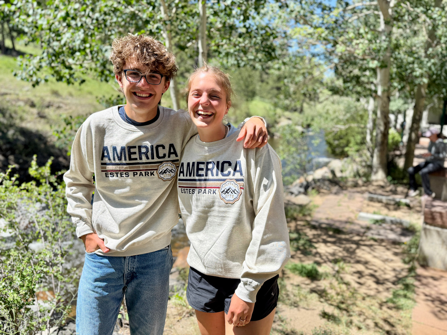 America Applique & Embroidered Crewneck