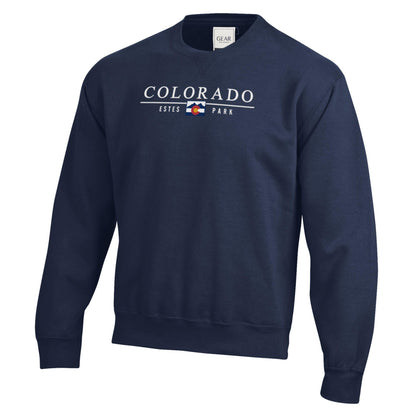Flagged Emb. Crewneck
