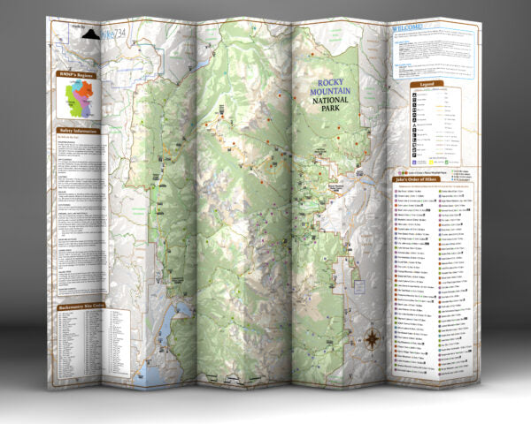 Map - Day Hikes RMNP